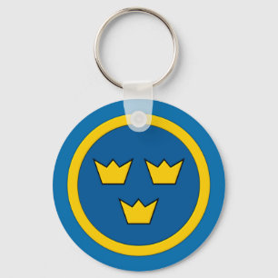 Swedish Three Crowns Flygvapnet Key Ring