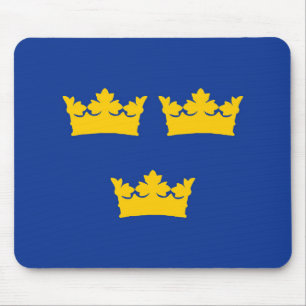 Swedish three crowns, tre kronor mouse mat