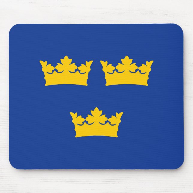 Swedish three crowns, tre kronor mouse mat (Front)