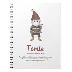 Swedish Tomte Gnome Definition Notebook