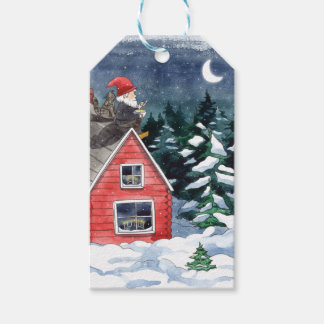 Swedish Tomten Christmas Porridge Watercolor   Gift Tags
