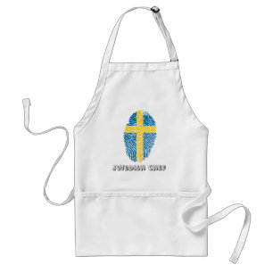 Swedish touch fingerprint flag standard apron