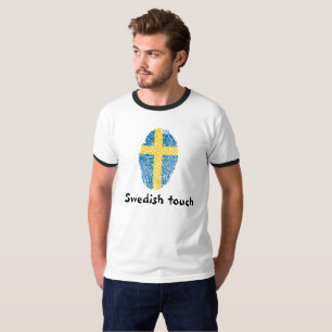 Swedish touch fingerprint flag T-Shirt