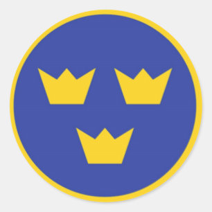 Swedish Tre Kroner Classic Round Sticker