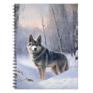 Swedish Vallhund Let It Snow Christmas Notebook
