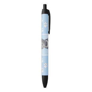 Swedish Vallhund Painting - Cute Original Dog Art Black Ink Pen