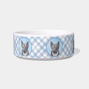 Swedish Vallhund Painting - Cute Original Dog Art Bowl