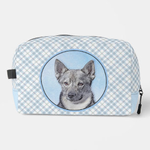 Swedish Vallhund Painting Cute Original Dog Art Dopp Kit