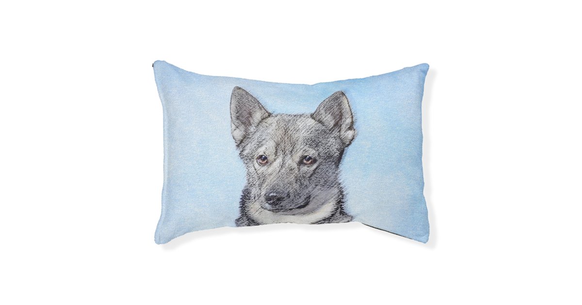Swedish Vallhund Painting - Cute Original Dog Art Pet Bed ...