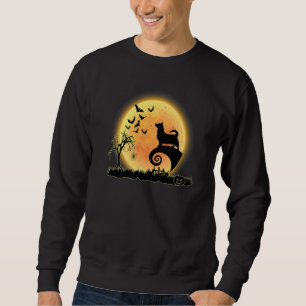Swedish Vallhund Scary And Moon Dog  Halloween Cos Sweatshirt
