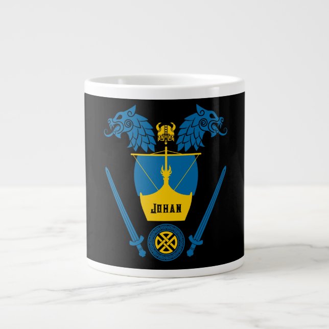 Swedish Viking Large Coffee Mug (Front)