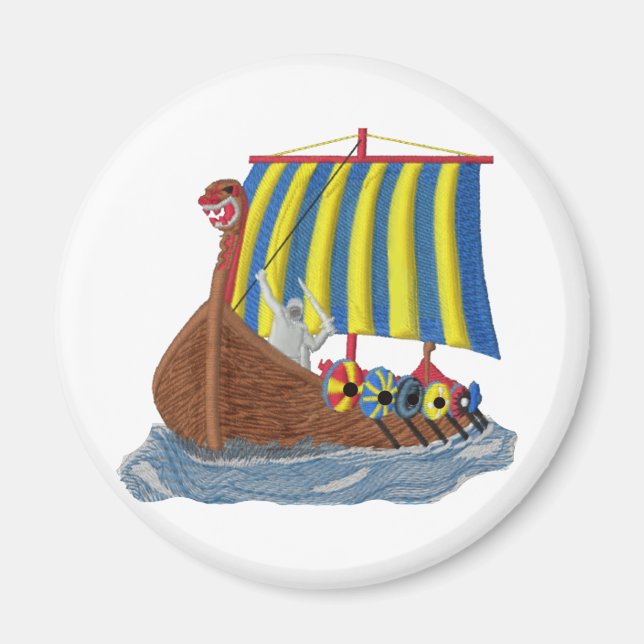 Swedish Viking Ship Magnet (Front)