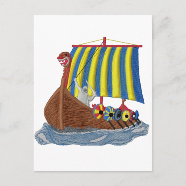Swedish Viking Ship Postcard (Front)