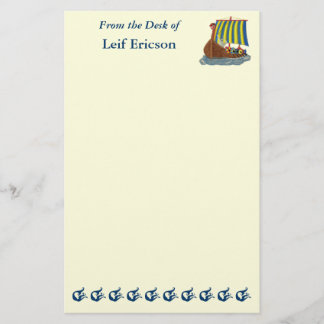 Swedish Viking Ship Stationery