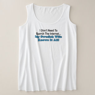 Swedish Wife Knows It All Plus Size Tank Top
