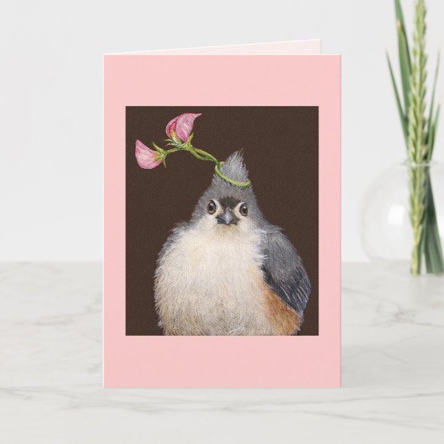 Swee' Pea the titmouse card (Front)