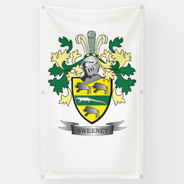 Sweeney Coat of Arms Banner (Vertical)