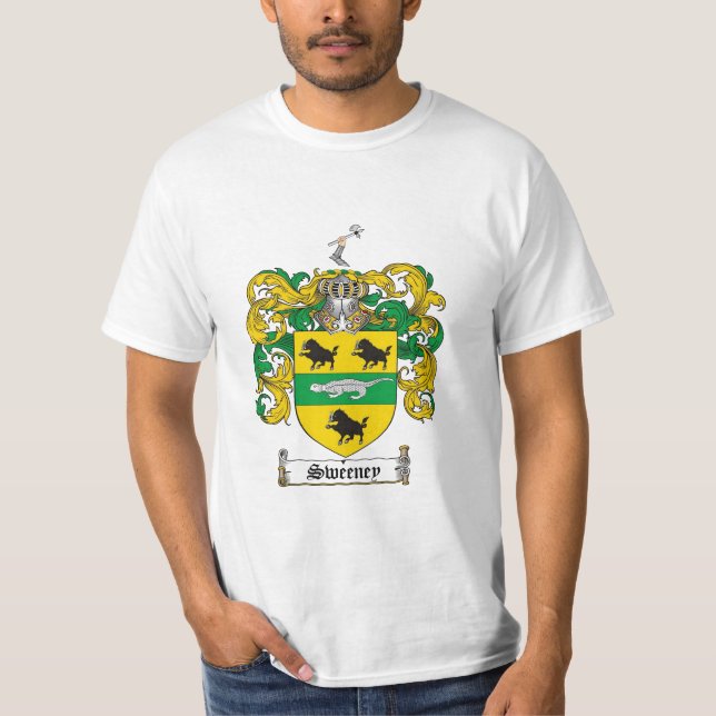 Sweeney Family Crest - Sweeney Coat of Arms T-Shirt (Front)