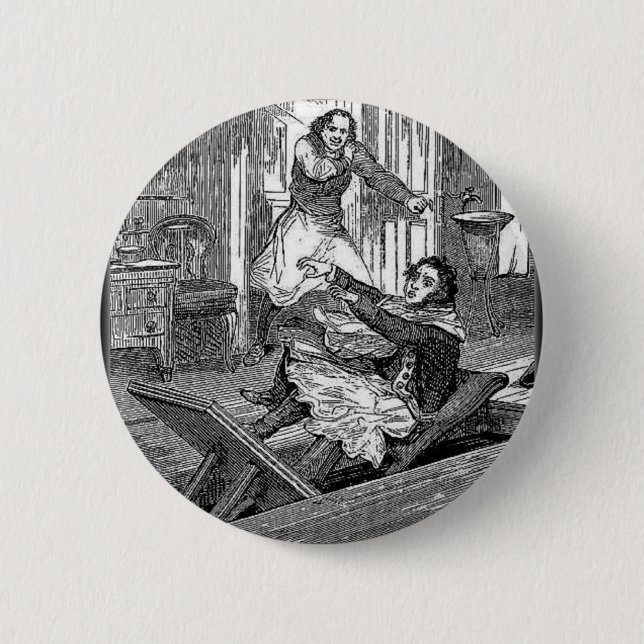 Sweeney Todd-Barbers Chair-Penny Dreadful 6 Cm Round Badge (Front)