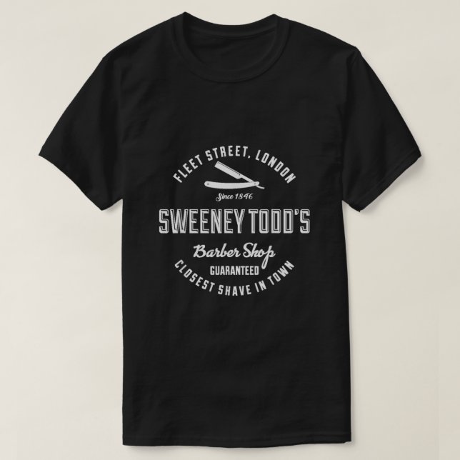 Sweeney Todds Barber Shop  T-Shirt (Design Front)