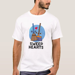 Sweep Hearts Funny Sweet Hearts Broom Pun  T-Shirt