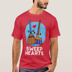 Sweep Hearts Funny Sweet Hearts Broom Pun T-Shirt