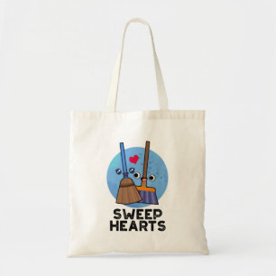 Sweep Hearts Funny Sweet Hearts Broom Pun  Tote Bag