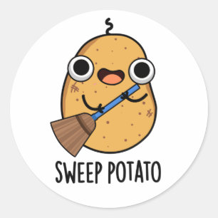 Sweep Potato Funny Sweet Potato Pun Classic Round Sticker