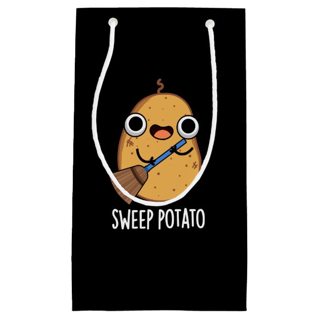 Sweep Potato Funny Sweet Potato Pun Dark BG Small Gift Bag (Front)