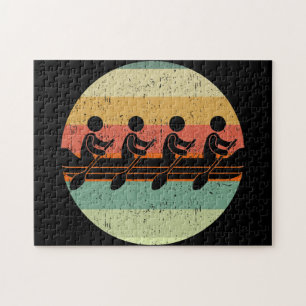 Sweep Rowing Crew Sunset University 4 Person Team Jigsaw Puzzle