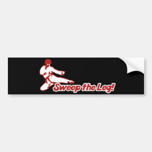 Sweep the Leg 80s Karate Parody Bumper Sticker