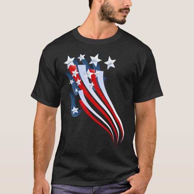 Sweeping American Flag T-Shirt (Front)