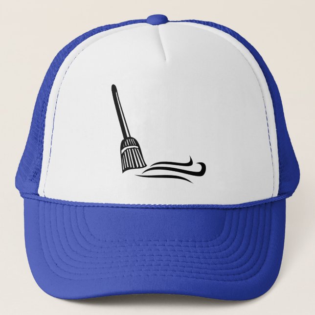 Sweeping Broom - Clean Sweep Trucker Hat (Front)