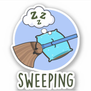Sweeping Funny Sleeping Broom Pun 