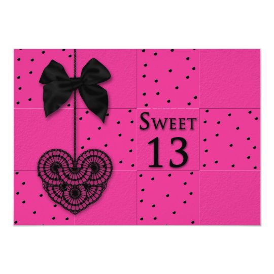 Sweet 13 Birthday Party Invitations