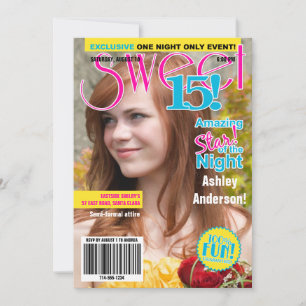 Sweet 15 Birthday Invitation Teen Fashion Magazine