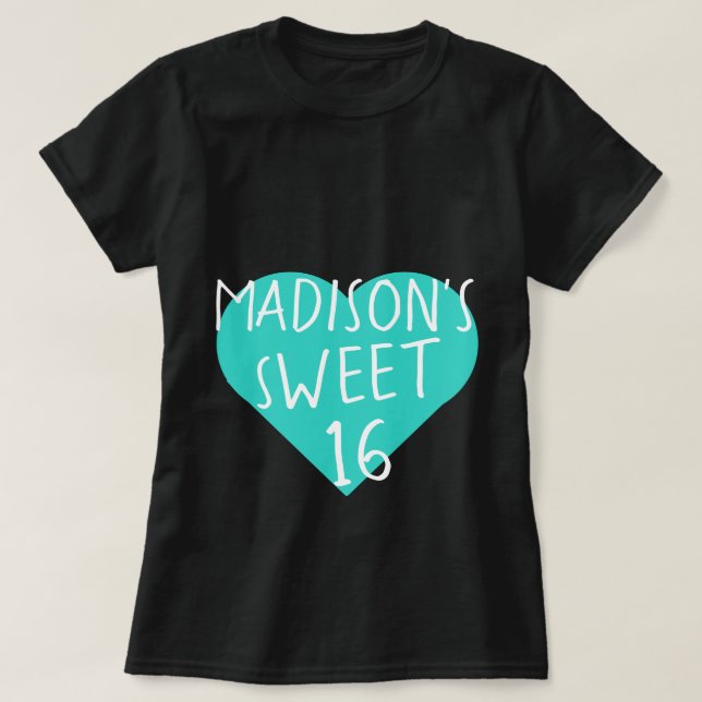 Sweet 16 16th Birthday T-Shirt (Design Front)