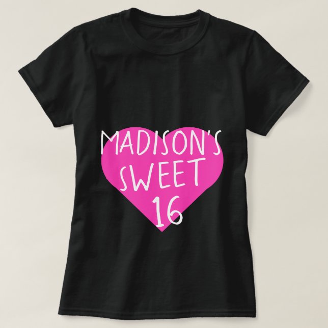 Sweet 16 16th Birthday T-Shirt (Design Front)