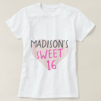 Sweet 16 16th Birthday T-Shirt