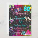 Sweet 16, 80's Invitation, Back to the 80's, Invitation<br><div class="desc">Super cute sweet 16,  80's Invitation,  easily personalise with your party information</div>