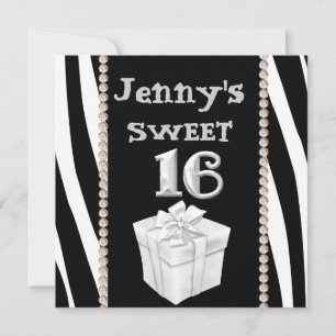 SWEET 16 ANIMAL PRINT Party Invitation