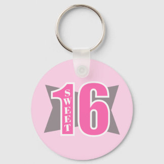 Sweet 16 (Art Deco) Key Ring