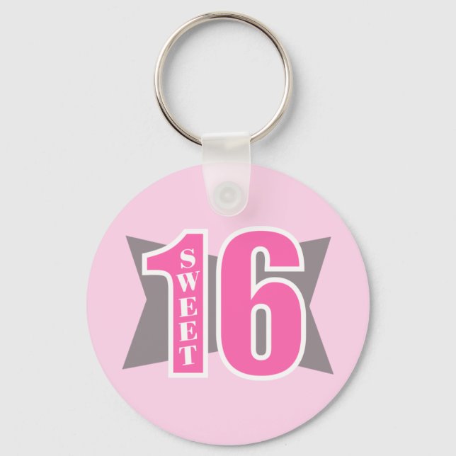 Sweet 16 (Art Deco) Key Ring (Front)