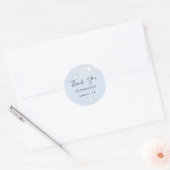 Sweet 16 baby blue silver glitter dust Thank You  Classic Round Sticker (Envelope)
