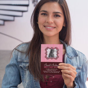 Sweet 16 Birthday Bash Photo Card Invitations