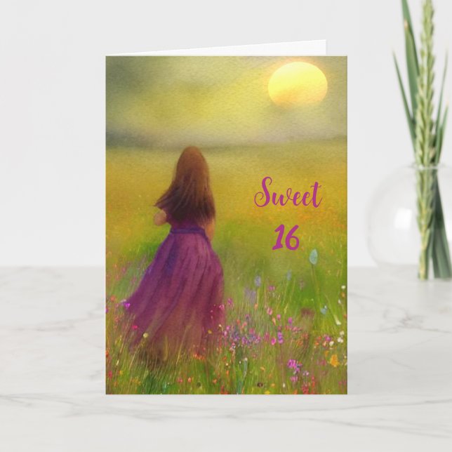 Sweet 16 Birthday Card (Front)