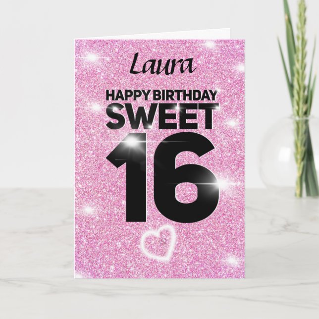 Sweet 16 birthday card (Front)