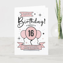 Sweet 16 Birthday Card