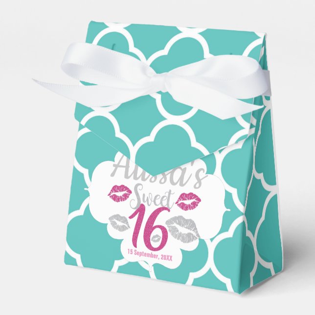 Sweet 16 Birthday Favour Box (Front Side)