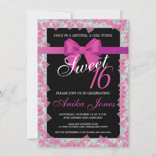 Sweet 16 birthday invitation